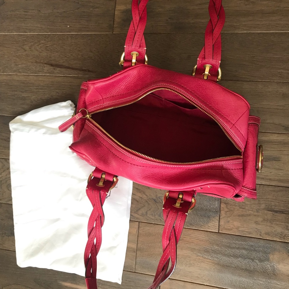 Coach Mia Vintage Leather Shoulder Bag 10048 Y2K 2006, Rare Pink, Braided Strap - Picture 6 of 16